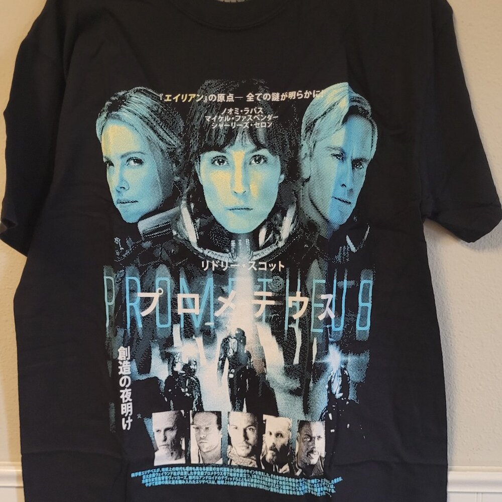 Rare Rucking Fotten Prometheus Japanese Poster T-Shirt Large L Comfort Alien